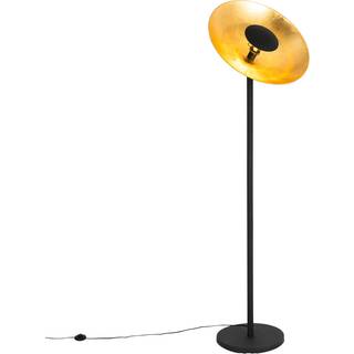 Industriel gulvlampe sort med guld indvendig 60 cm - Magnax