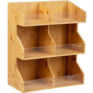 Mind Reader Coffee Pod Condiment Station bordplade Arrangør Kitchen Rayon fra Bambus 13 """" L X 6,25 """" W X 15.25 """" H Brown