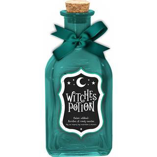 Halloween "Witches Potion" Deko Glasflasche 14cm