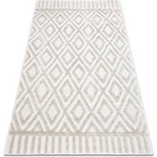Tæppe SANTO OVERRASKNING SISAL 58377 diamanter, geometrisk, zigzag beige 80x150 cm