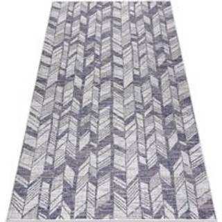 Sisaltæppe SISAL SION Sildeben, Chevron 22180 fladvævning ecru / blå / lyserød 80x150 cm