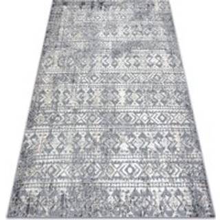 Tæppe Strukturelle SOLE D3732 aztec, diamanter - Fladt vævet, to niveauer af fleece grå / beige 80x150 cm