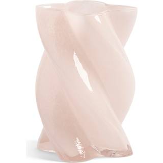 Håndlavet glasvase Marshmallow, H 20 cm