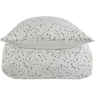Sengetøj 240x220 cm - Zodiac white - Stjernebillede - Sengetøj til dobbeltdyne i 100% Bomuld - Borg Living
