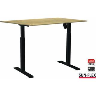 Sun-Flex EasyDesk Adapt 1 hæve-sænkebord 140x80cm birk med sort stel