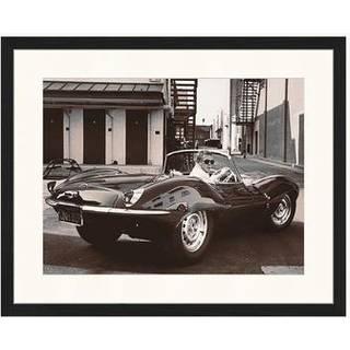 Indrammet fotografi Steve McQueen i hans Jaguar