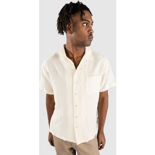 Brixton Bunker Linen Blend Kortærmet Skjorte Knækket hvid - M