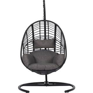 Braga hængestol inkl. hynder - sort/grå