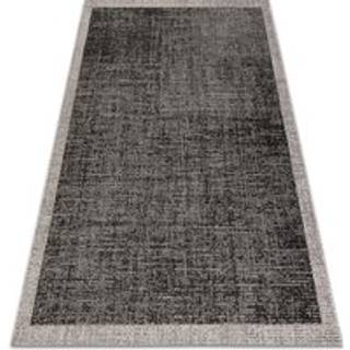 Sisaltæppe SISAL FLOORLUX 20401 Ramme sort / sølv 200x290 cm