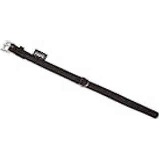 Læderhalsbånd SOUTH - S: 37 cm (30-35 cm) - 17/19 mm - Sort