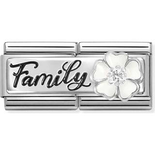 Nomination Family With Flower Double Charm - White