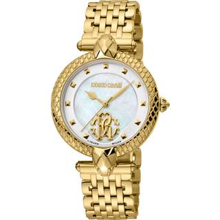 Roberto Cavalli by Franck Muller RV1L130M0051 Classic Hvid/Guldtonet stål Ø34 mm