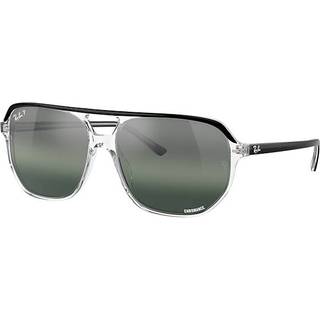 Ray - Ban Unisex RB2205 BILL ONE 1294G6 Solbriller Acetat Sort Sølv Geometrisk Polariseret Spejl