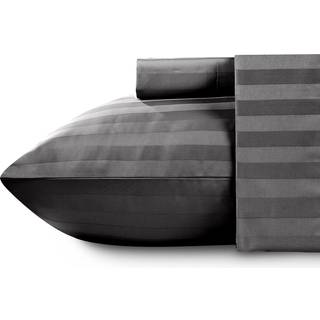 Californiens design Den - Finest luksuslassebark Twin XL Soft 100% bomuldsafkølingsark Deep lommer 500 trådtælling 3 -PC Sæt Bedste Damask Stripe