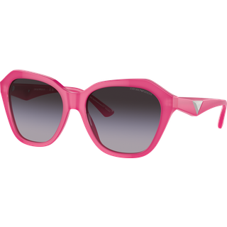 Emporio Armani Kvinde EA4221 61188G Solbriller Acetat Rosa Grå Geometrisk Normal Skygge