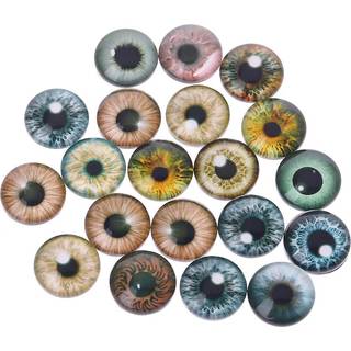 Momojia 20pcs Glass Doll Eyes Animal Diy Crafts Eyeballs til Dinosaur Eye Accessories Smykker, der fremstiller h?ndlavet 8mm/12mm/18mm