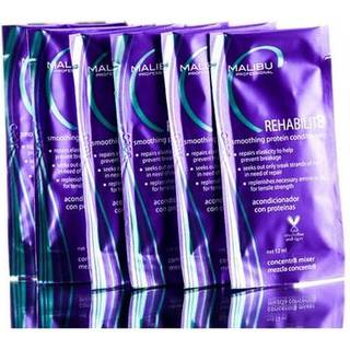 Malibu C Rehabilit8 Smoothing Protein Conditioner (6 pakker) - Genopfyld h?rprotein & aminosyrer for at forhindre brud - Hydrateringsbalsam til b