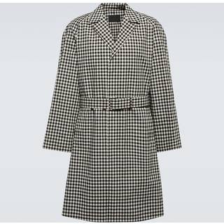 Prada Checked cotton trench coat - white - EU 52