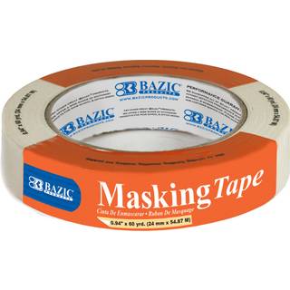 Bazic General Purpose Masking Tape 0,94 """" X 2160 """" (60 yards) Papirb?nd Maleri Dekorering af m?rkningskunsth?ndv?rk til hjemmekontor 1-pakke