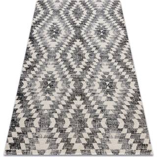Moderne tæppe MUNDO D7461 diamanter 3D udendørs grå / beige 140x190 cm