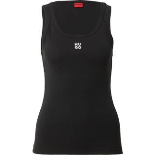 Tanktop i bomuldsblanding med ribstruktur og logo