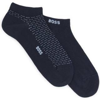 BOSS 2-pak Minipatetrn CC Ankle Socks - Darkblue - Str 43/46 * Kampagne *