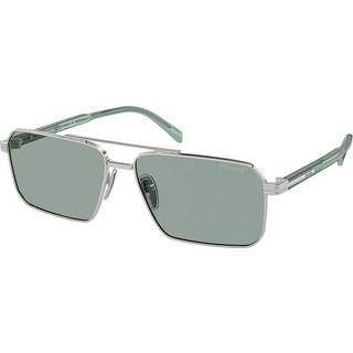 Prada PR A57S 1BC10G 61 Solbriller Mænd Silver - Silver - 61mm