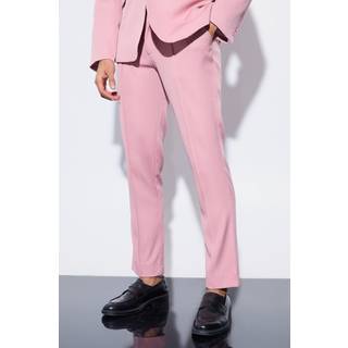 Mens Dusty Pink Slim Fixed Waist Tailored Trouser