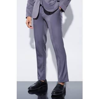 Mens Charcoal Slim Fixed Waist Tailored Trouser