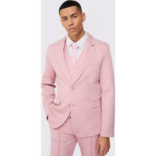 Mens Dusty Pink Slim Single Breasted Blazer