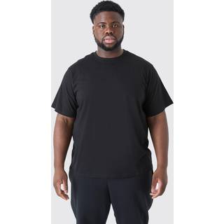 Mens Black Plus Basic Crew Neck T-shirt