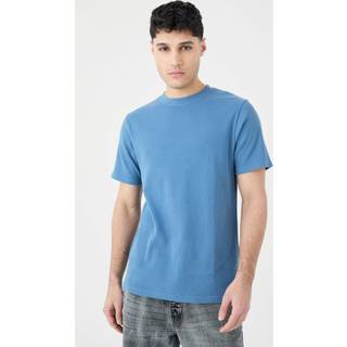 Mens Slate Blue Slim Fit Waffle T-shirt