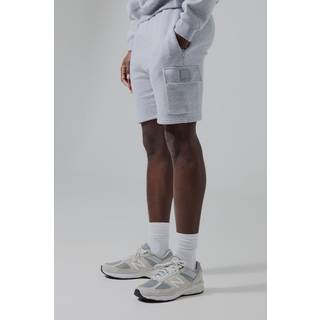 Mens Grey Marl Man Active Regular Fit 5inch Cargo Shorts