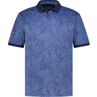 RAGMAN Herren Polo-Shirt blau geblümt