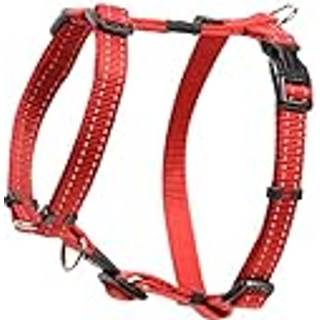 Reflekterende justerbar hund H sele for små til mellemstore hunde; Matchende krave og snor tilgængelig rød