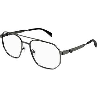 Alexander McQueen Mand AM0459O 001 Optiske stel Acetat Ruthenium Transparent Pilot