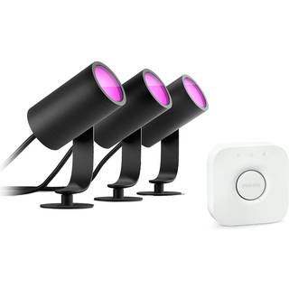 Philips Hue LED-spot Lily, sæt med 3, bridge, RGB, CCT, IP65