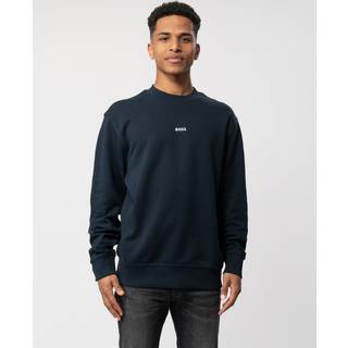 Relaxed fit sweatshirt i bomuldsfrotté med logo i kontrastfarve