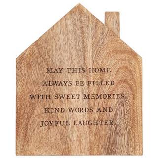 Mud Pie House Wood Trivet 10 1/4 """" X 8 1/2 """" Brown