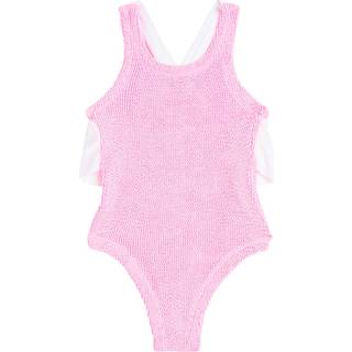 Hunza G Kids Baby Lara bow-detail swimsuit - pink - One Size