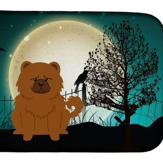 """" Caroline's Treasures Halloween Scary Chow Red Dish Drying Mat 14 X 21 """"