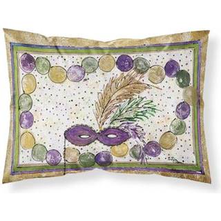 """" Caroline's Treasures 8059Pillowcase Mardi Gras Perler Fugt Wicking Fabric Standard Pillowcase Large Multicolor """"