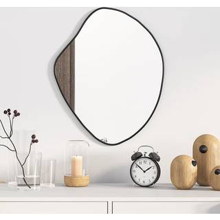 vægspejl 50x40 cm sort