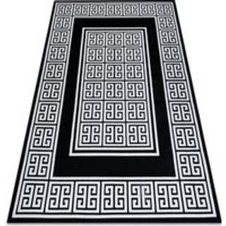 Tæppe GLOSS moderne 6776 85 stilfuld, ramme, Græsk nøgle sort / elfenben 140x190 cm