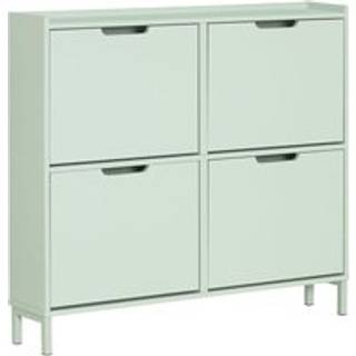 SoBuy Skoskab Grøn, 100x90x19 cm