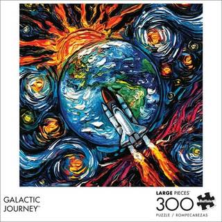 Buffalo Games - Aja Trier - Galactic Journey - 300 Piece Jigsaw Puzzle For voksne, der udfordrer puslespil perfekt til spilaftener - Færdig størr
