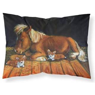 """" Caroline's Treasures 7323Pillowcase Corgi snuglerer Pony Fabric Standard Pillowcase Large Multicolor """"