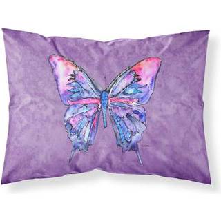 """" Caroline's Treasures 8860Pillowcase sommerfugl på lilla fugt Wicking Fabric Standard Pillowcase Large Multicolor """"
