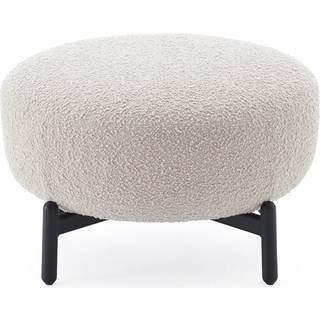 Kartell Lunam Curly Puf - Fodskamler Bouclé Hvid - 06249C1