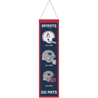 New England Patriots Banner Wool 8x32 Heritage Evolution Design